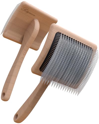 Petqueen Dog Slicker Brush for Large Dogs, Professional Doodles Brush for Poodles, Goldendoodles and Labradoodles - Easy t...