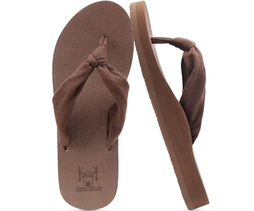 KuaiLu Flip Flops for Women with Arch Support Yoga Mat Comfortable Summer Beach Walking Thong Cushion Sandals Slip On Indo...