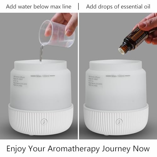 SOICARE Diffuser,USB Plug-in Car Portable Aromatherapy Diffuser,Essential Oils for Diffusers with 7 Colors Lights 2 Switch...