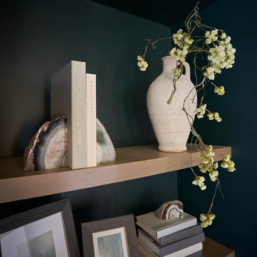 ZICOTO Set of 2 Beautiful Decorative Linen Books - Aesthetic Faux/Fake Books for Modern Home Decoration on Coffee Table, B...