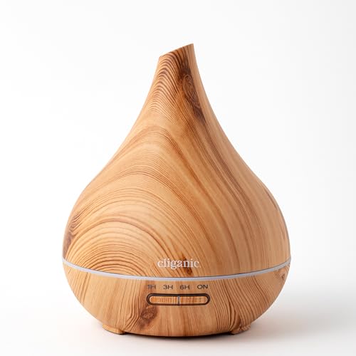 Cliganic Ultrasonic Aromatherapy Diffuser, 400ml Ultrasonic for Essential Oils Aromatherapy, Home & Office