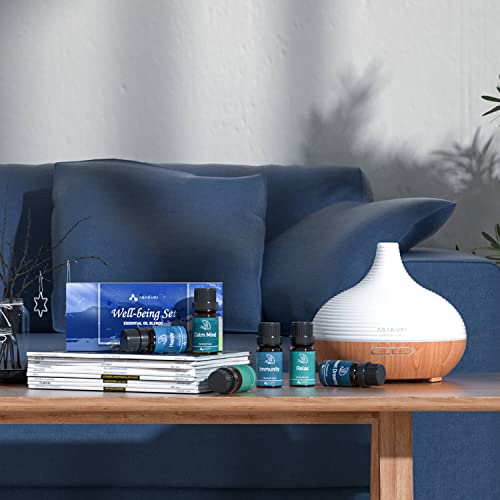 ASAKUKI Essential Oils, Essential Oil for Diffusers for Home, Well-Being Kit Gifts for Mom- Calm Mind, Sweet Dreams, Happ...