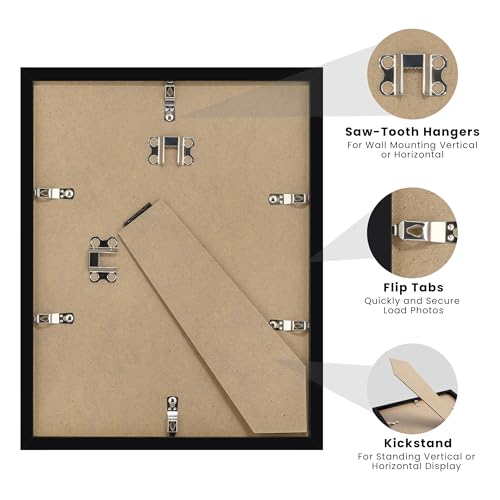 upsimples Certificate Frame with Clear Plexiglass, 8.5 by 11 Picture Diploma Document Degree Frames for Wall and Tabletop,...