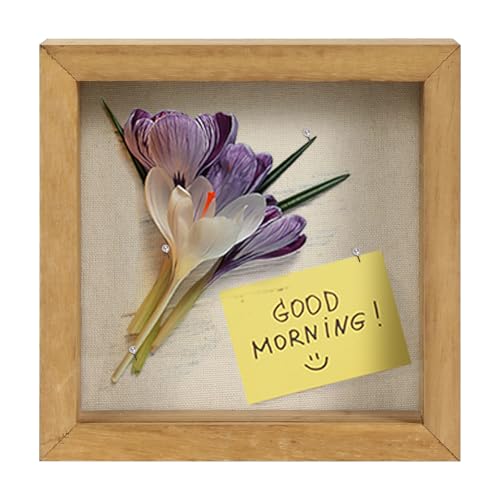 TJ.MOREE Shadow Box Frame 5 x 5 Shadowbox Display Case Picture Frame Memorabilia Wedding Bouquet Flowers Medals Military P...