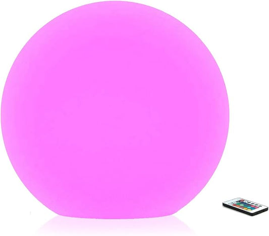 Hathdia 6-Inch LED Ball Light, Multi-Color Rechargeable Night Lights Waterproof Dimmable Mood Lamp with Remote for Home Ga...