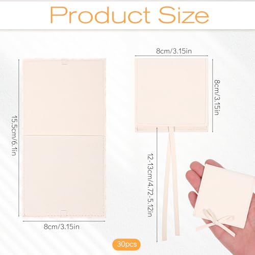 YQQYG 30 Pcs Microfiber Jewelry Pouch with Band 8x8 cm, Jewelry Packaging Gift Bags for Bracelet Necklace Packaging