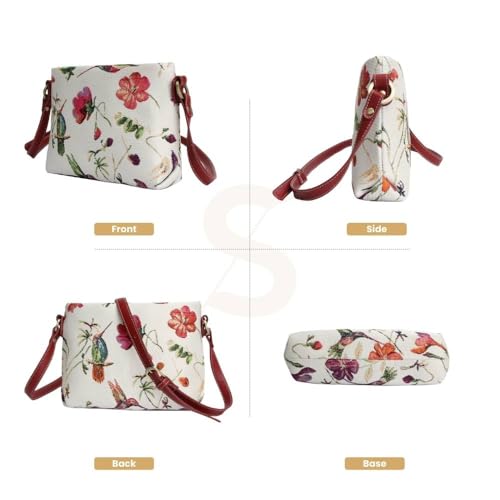 Signare Tapestry Crossbody Bag Sling Shoulder Purse for Women
