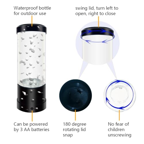 Jellyfish Lamp,7 Color Changing Aquarium Light,USB/Battery Bubble Jellyfish Night Light,Desk Mood Lamp for Home Bedroom Ro...