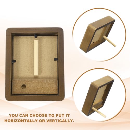 uxcell 3 x 4inch Natural Wood Photo Frames, Mini Wooden Finish Picture Frame Tabletop Photo Frame with Mat for Desktop Dis...