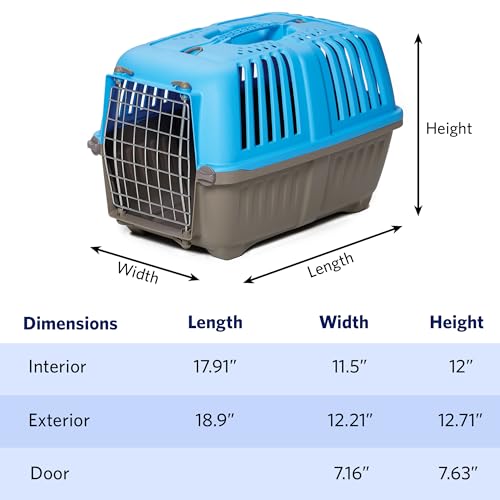 MidWest Homes for Pets Spree Travel Carrier – Hard-Sided Dog & Cat Carrier, Small Pet Travel Crate with Handle, Ventilated...
