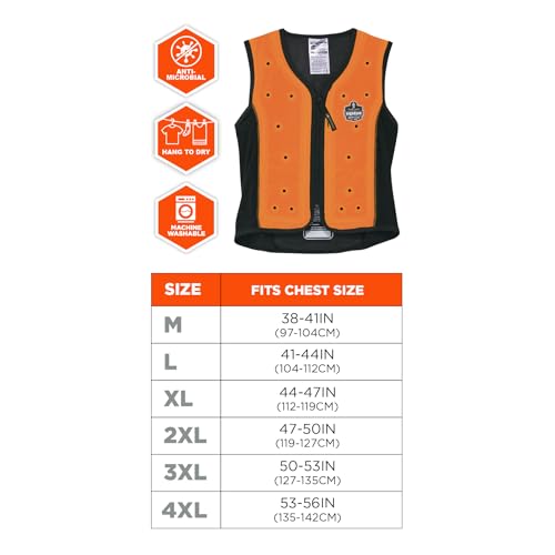 Ergodyne Chill-Its 6685 Evaporative Cooling Vest, Drip Free Cooling, Breathable Comfort, Easy Activation