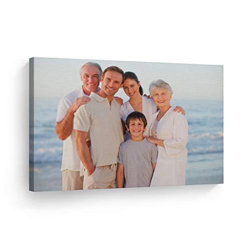 Smile Art Design Custom Canvas Print – Personalized Photo Wall Art, Made to Order in USA, Premium Canvas, Gallery Wrapped