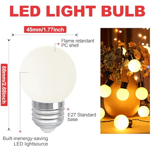 Small E26 LED Night Light Bulbs 1W Mood Light Bulbs Soft White 3000K Not Dimmable 10W Equivalent for Bedroom Bathroom Make...