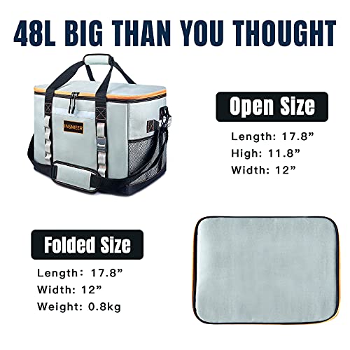 INSMEER Insulated Cooler Bag 65Cans/32 Cans Large Cooler Bag Soft Sided Cooler with Shoulder Strap, Collapsible Leakproof ...