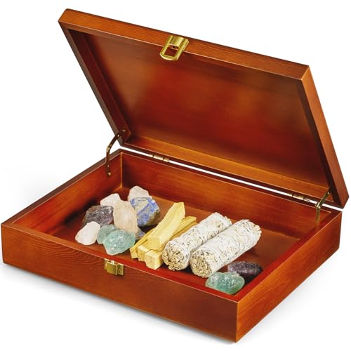 BWODYAY Wood Keepsake Box, Large Decorative Box, Memories Box with Lids, Wedding Keepsake Box, Jewelry Box, Prayer box, Wo...