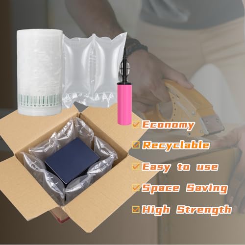 Hijelyn Air Pillows for Shipping with Pump Packaging Air Bags 400 Count Inflatable Shipping Supplies Box Filler Packing Ma...