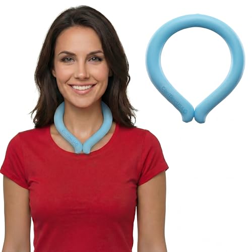 Set of 3 - Neck Cooling Tube for Heat Relief | Reusable Cooling Neck Ring | Wearable ice Pack for hot Weather | Ice wrap f...