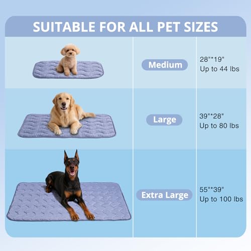 APPKER Dog Cooling Mat, Double-Sided Cooling Pet Pad, 39" x 28" Arc-Chill Cool Fiber & Q-MAX>0.45, Soft Breathable Pet Bed...