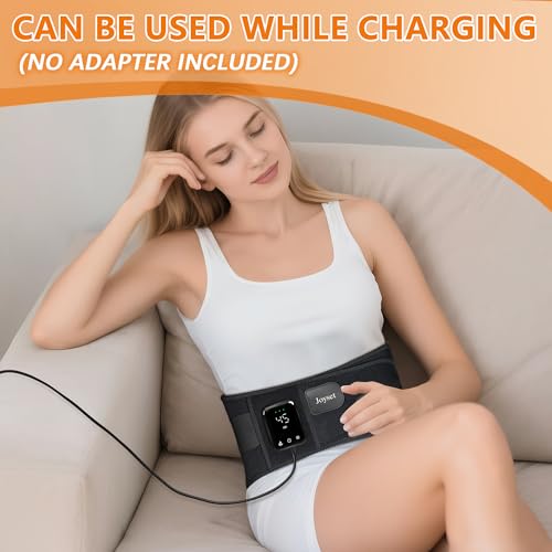 Joyset Cordless Heating Pad for Back Pain Relief,47-60" Lower Back Massager with 5 Heat 5 Vibration,Portable Wearable Heat...