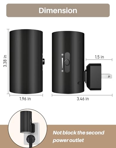 Night Lights Plug into Wall, LED Plug in Night Light, Dusk to Dawn Light Sensor, 0-100LM Adjustable Brightness Wall Light,...