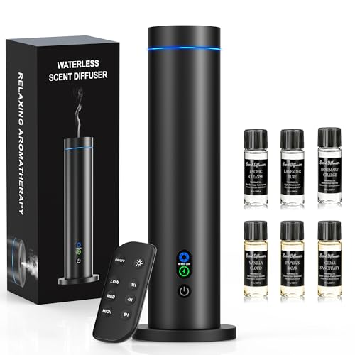 Maromalife Waterless Diffuser, Essential Oil Diffuser, 1000 Sq.Ft Coverage Scent Diffuser – Plug-in Only, Adjustable Mist,...