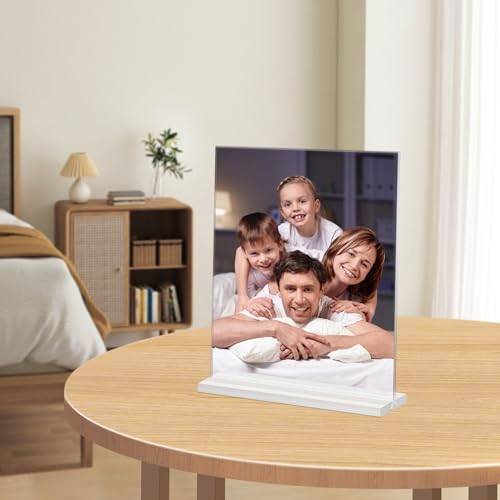 Douildhaiy Acrylic Picture Frames 8x10 inches, 4 Pack Clear Plastic Picture Frames Holder Standing,8x10 Double Sided Pictu...