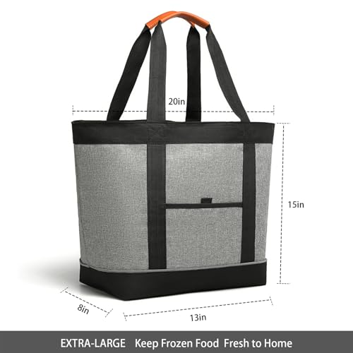 TIIOCTI Insulated Cooler Bag Reusable Grocery Tote Bags Transport Large Lunch Box for Women