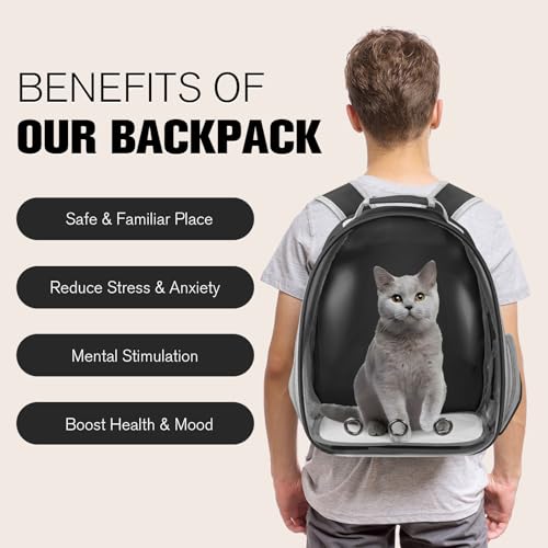 Cat Carrier Backpack, Pet Carrier Backpack Front Pack for Small Medium Cat Puppy Dog Carrier Backpack Bag Space Capsule, P...