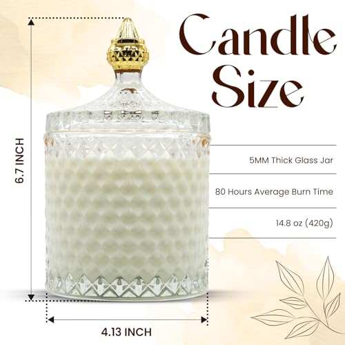 VIONAMI Luxury Scented Candle Gift – Black Bat Rare Flower Fragrance in Elegant Glass Jar, Decorative Soy Candles Gifts fo...