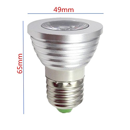 OMTO E26/E27 3W RGB Color Changing Spotlight with IR Remote Control Mood Ambiance Lighting colorful LED Light Bulbs,Dimmab...