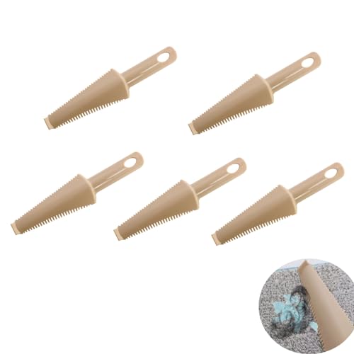 NentMent 5 Pack Flat Mop Cleaning Scraper Microfiber Pads Brush Cleaner Heavy Duty Hair Removal Tool Attachment for Wet Dr...