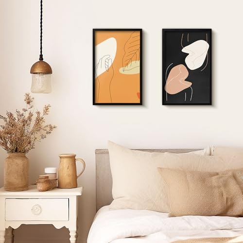 LaVie Home 11x17 Picture Frame 2 pack, Display Pictures 11 x 17 Poster Frame, 11x17 Black Photo Frame with HD Plexiglass, ...