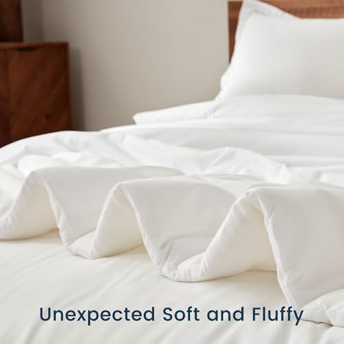 SLEEP ZONE Queen Comforter Set, Luxury Hotel Collection Comforter, 3 Pieces Fluffy Lightweight Down Alternative Duvet Inse...