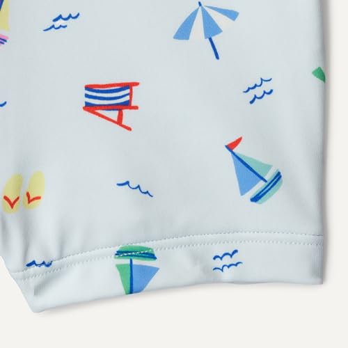 Amazon Essentials x Sofia Grainge Toddlers and Baby Boys' Two-Piece Long Sleeve Rashguard and Shorts Set