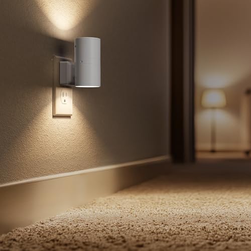 Briignite Night Lights Plug into Wall, Modern LED Night Light Plug in, Dusk to Dawn Sensor, Soft White 3000K, 0-100LM Adju...