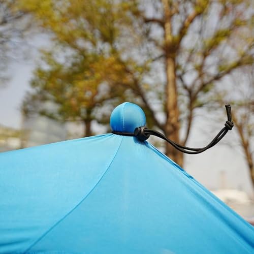 UPF50+ Beach Tent Canopy – 10x10 FT Pop-Up Sun Shelter with 4 Sturdy Poles & Sandbag Anchor for Wind Resistance, Easy Setu...