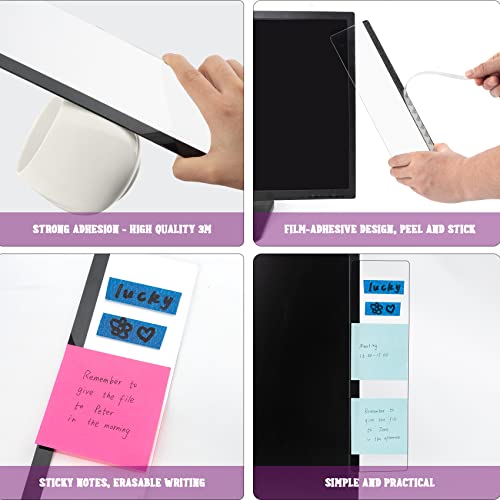 MDOZQ Office Desk Accessories 2pcs Computer Monitor Memo Board Message Board Supplies for Women Men Sticky Note Holder Hom...