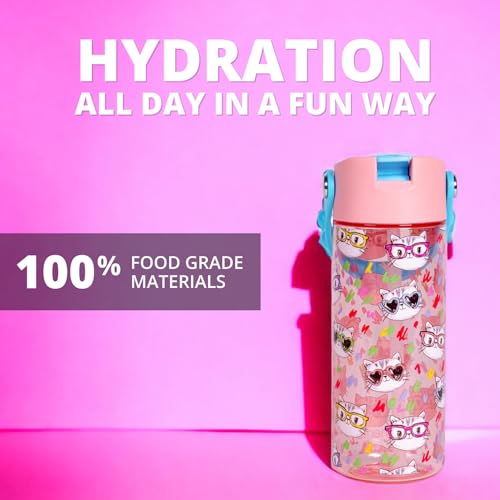 Elemental Water Bottles for Kids - Splash Kids Water Bottle for School with Pop-it Handle - BPA Free Tritan Plastic Water ...
