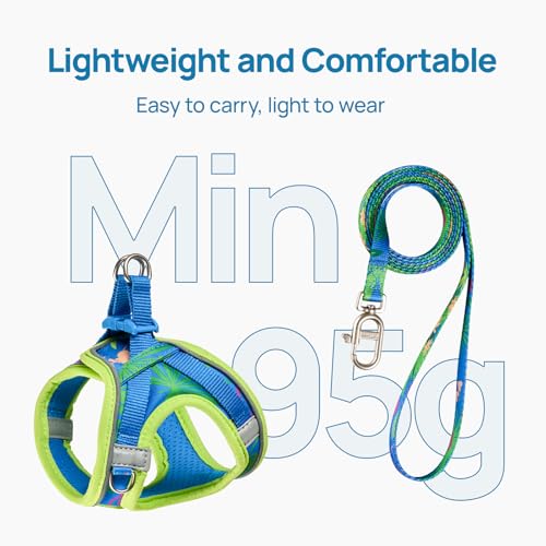 XXS Cat Harness and Leash Set for Kittens & Very Small Cats, Escape Proof Step-in Adjustable Vest, Soft Breathable Reflect...