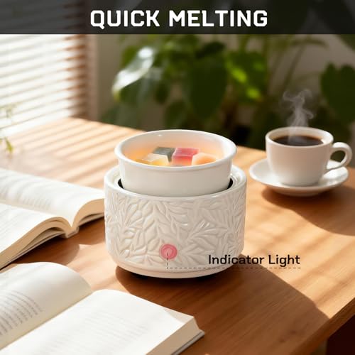 Wax Melt Warmer 3-in-1 Electric, Ceramic Wax Burner for Scented Wax, Scented Wax Melter & Essential Oil Burner for Home Ar...