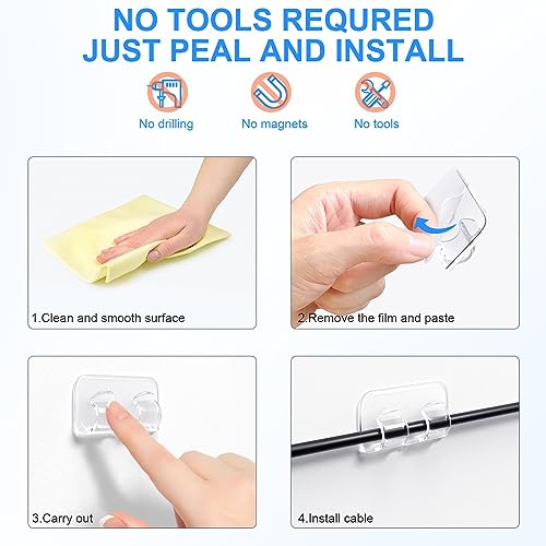 Hetyue Hooks for Outdoor String Lights Clips: 26Pcs Heavy Duty Light Hook with Waterproof Adhesive Strips - Outside Clear ...