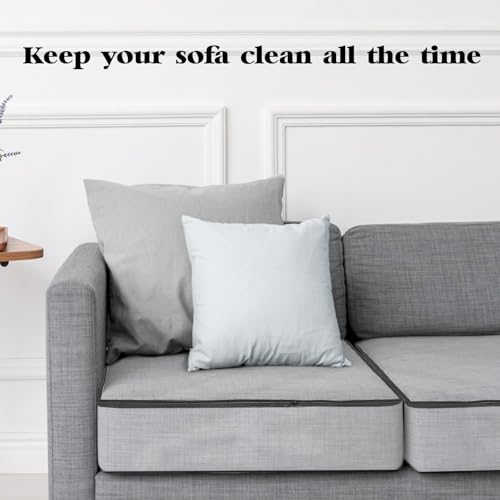 HFYZZ 4 Pcs Plastic Sofa Seat Cushion Covers - Clear PVC Waterproof Couch Slipcover Against Cat Dog Clawing Scratching, 28...