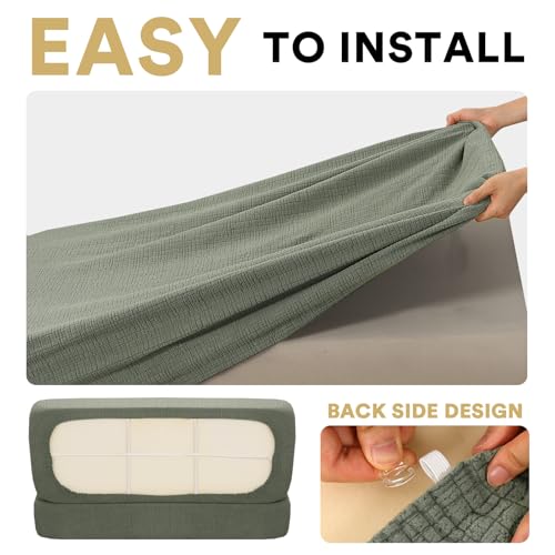H.VERSAILTEX 100% Waterproof RV Dinette Cushion Covers Stretch Camper Cushion Slipcovers Anti-Slip Washable Seat Covers fo...