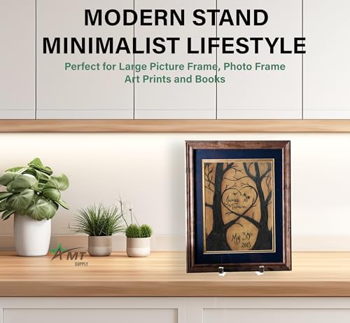 AMT 12 Inch Acrylic Plate Display Stand - Holder + Frame, Picture, Decorative Plate, Book, Photo Easel