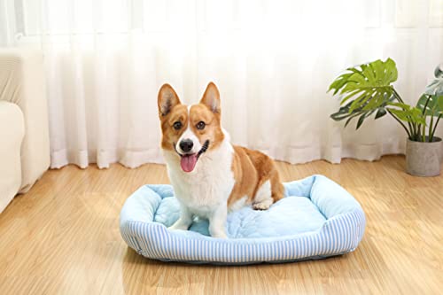 Cooling Dog Bed for Large Medium Small Dogs, Breathable Dog Cooling Mat with Self Cooling Ice Silk Fabric, Washable Summer...