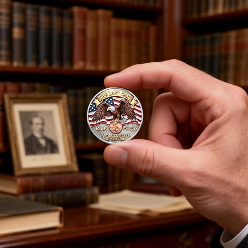 Final Cent Memorial Coin 1909–2025, American Legacy Commemorative Challenge Coin, Patriotic Eagle Design, Collector Keepsa...