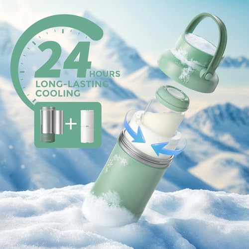 Momcozy 22oz Portable Breast Milk Cooler for Outdoor, Life Saver with 360° Total Cooling for 24 Hours, Larger Capacity Tra...