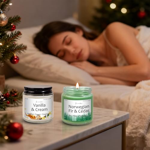 Christmas Candles Scented Candle Set: 6 Pack Christmas Scents Candle Bulk Home Scented - Holiday Candle Gifts for Women an...