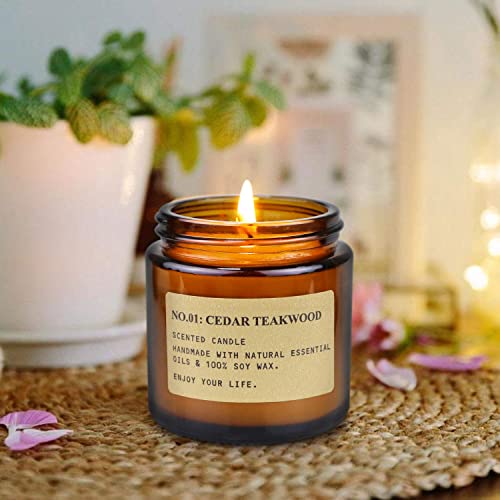 YFYTRE 4 Pack Scented Candle Set Soy Wax Candles, Aromatherapy Candles for Home Decoration, Jar Candles Gift for Women Mot...