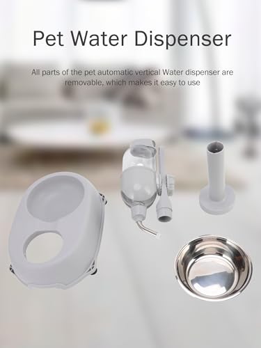 Chazcool Pet Water Dispenser, Pet Standing Water Dispenser Bowl, 2 in 1 500ml Multifunctional Detachable Height with Stand...